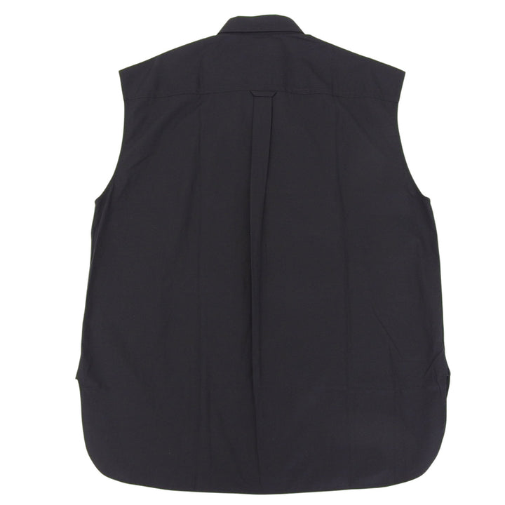 Pristine BURBERRY blouse Sleeveless shirt black cotton mens XL 8051897