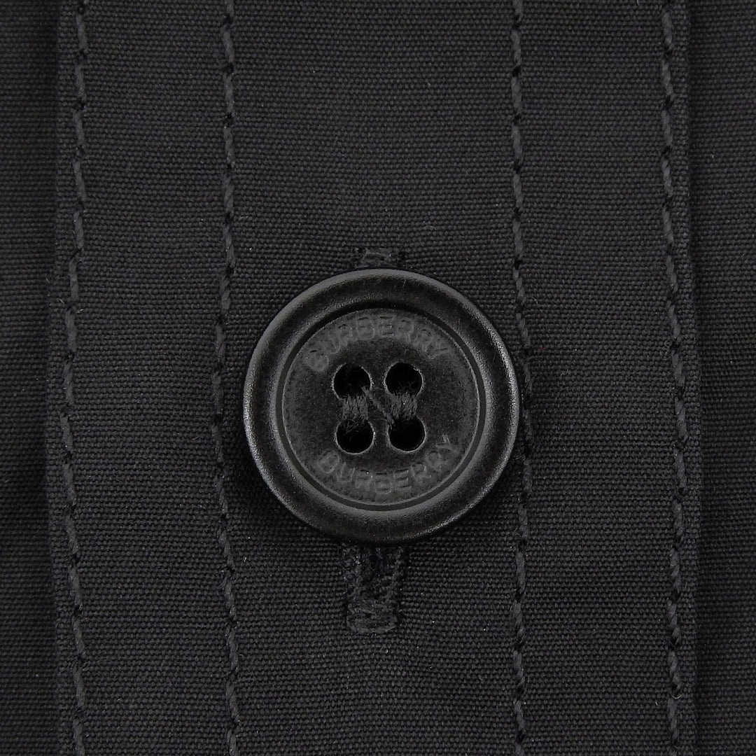 Pristine BURBERRY blouse Sleeveless shirt black cotton mens XL 8051897