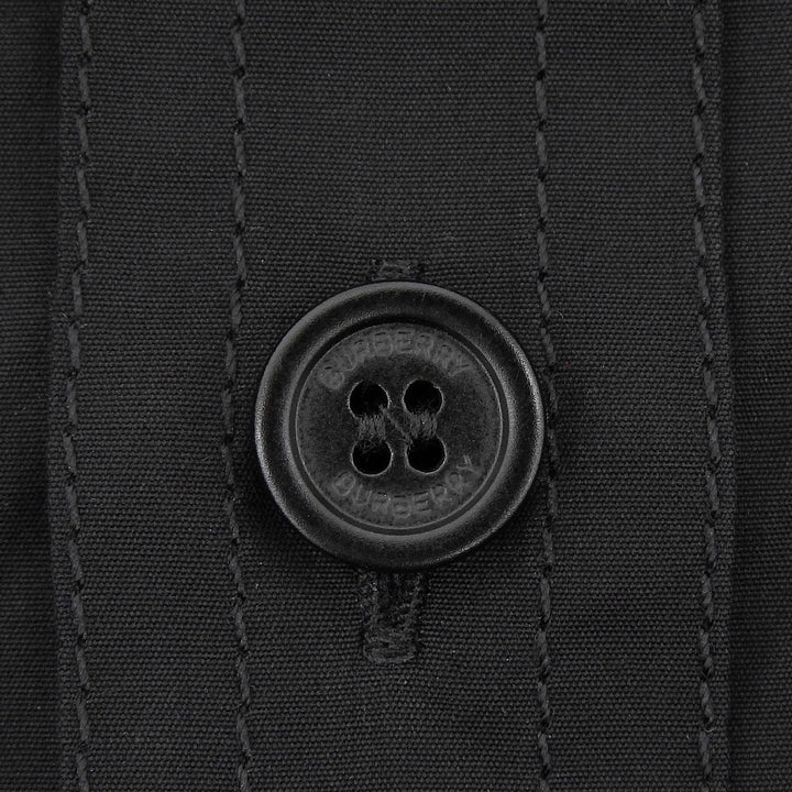 Pristine BURBERRY blouse Sleeveless shirt black cotton mens XL 8051897