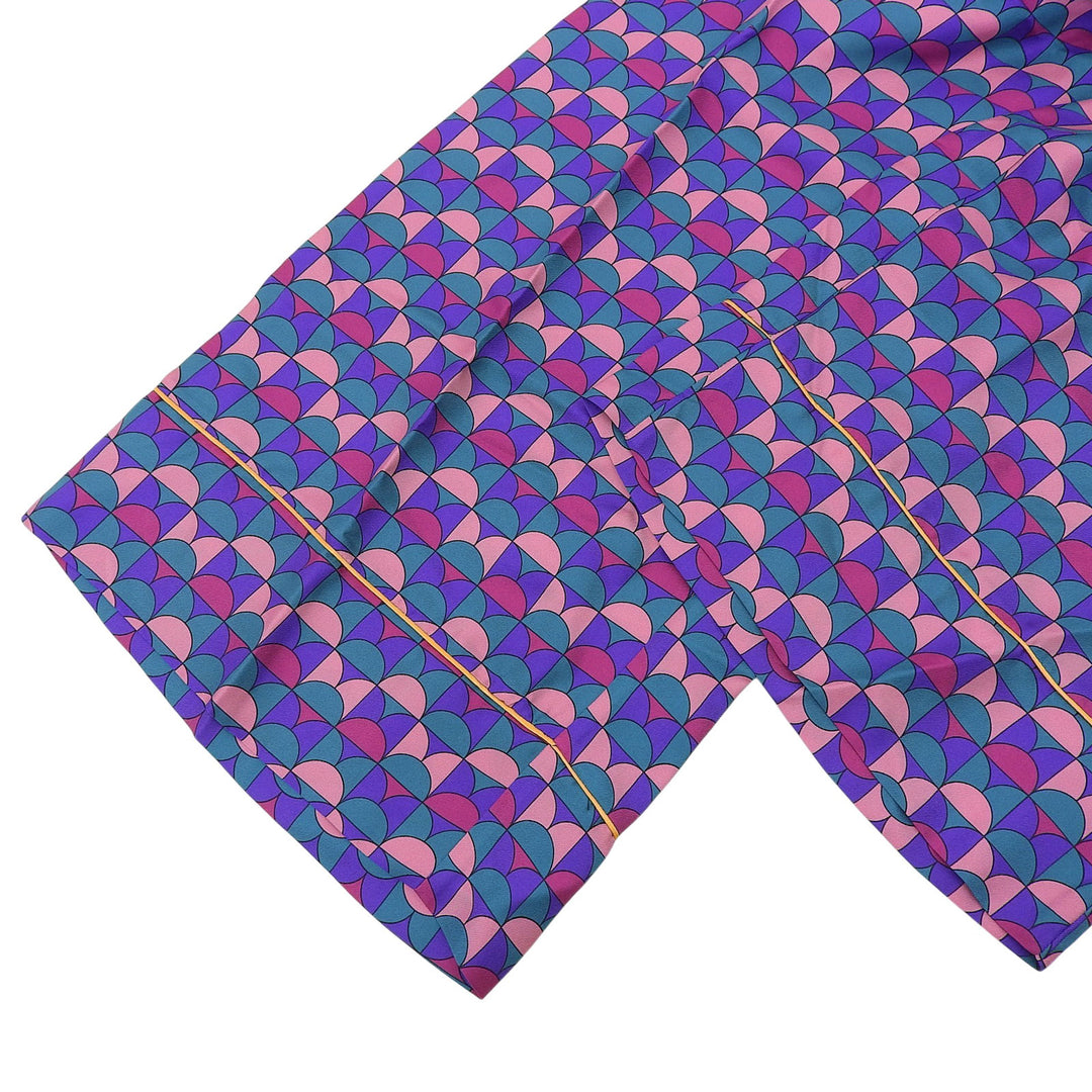 Pristine BVLGARI La DOUBLE J two-piece set Purple silk mens