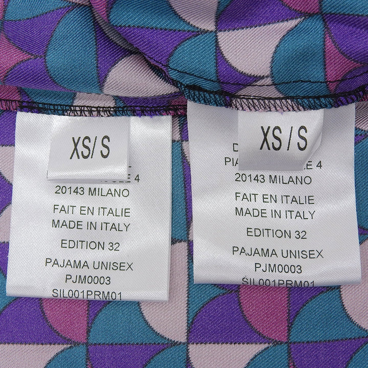 Pristine BVLGARI La DOUBLE J two-piece set Purple silk mens