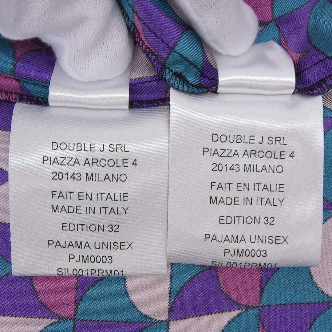 Pristine BVLGARI La DOUBLE J two-piece set Purple silk mens