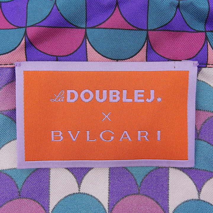 Pristine BVLGARI La DOUBLE J two-piece set Purple silk mens