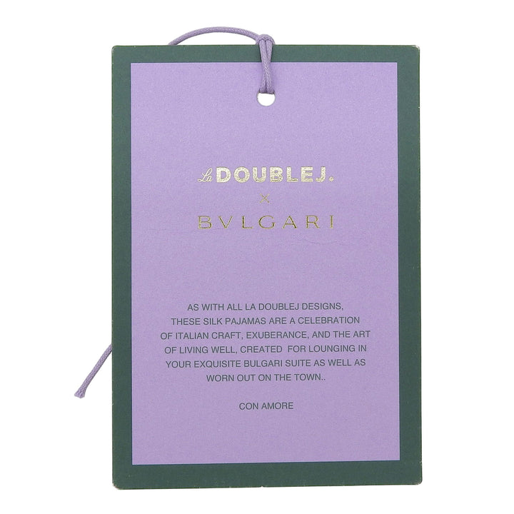 Pristine BVLGARI La DOUBLE J two-piece set Purple silk mens