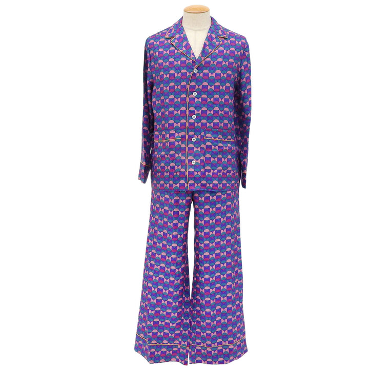 Pristine BVLGARI La DOUBLE J two-piece set Purple silk mens