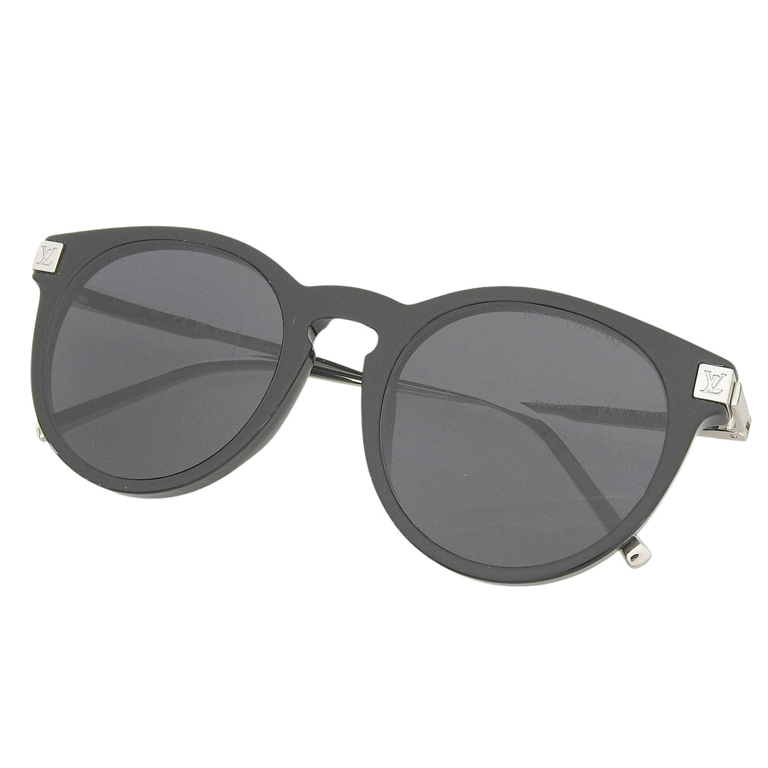 Very Good LOUIS VUITTON sunglasses LV Rise Round Monogram black mens Z1669E