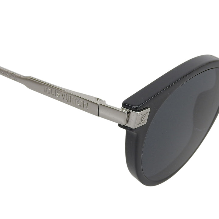 Very Good LOUIS VUITTON sunglasses LV Rise Round Monogram black mens Z1669E