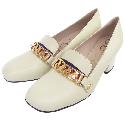 Excellent GUCCI pumps Ivory leather Women 36 537539
