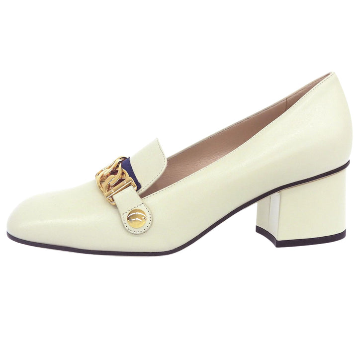 Excellent GUCCI pumps Ivory leather Women 36 537539