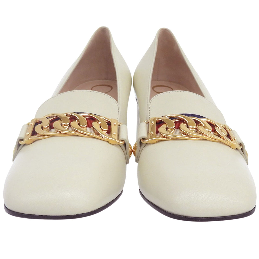Excellent GUCCI pumps Ivory leather Women 36 537539