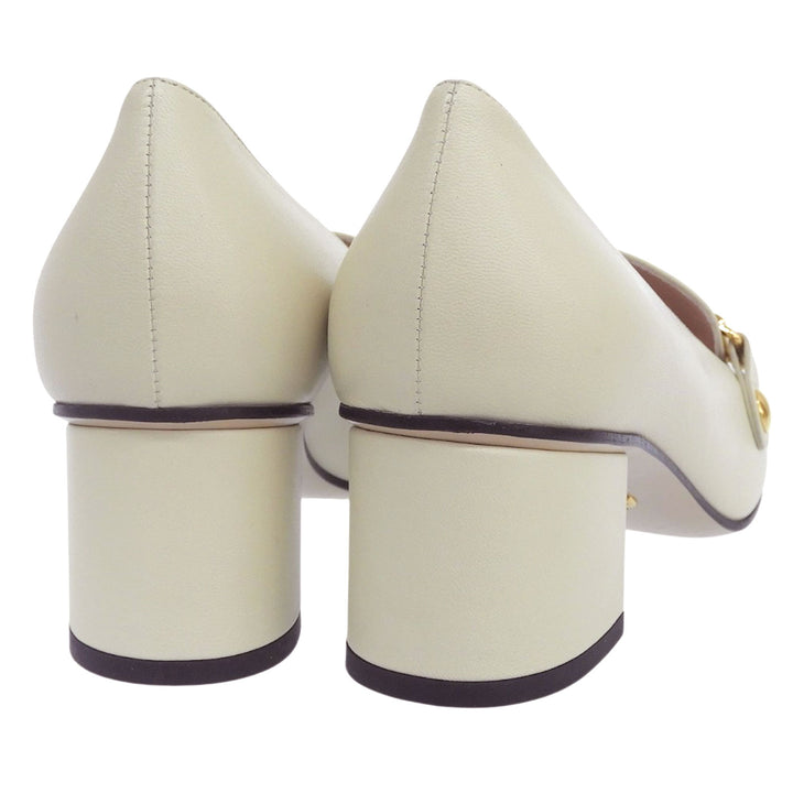 Excellent GUCCI pumps Ivory leather Women 36 537539