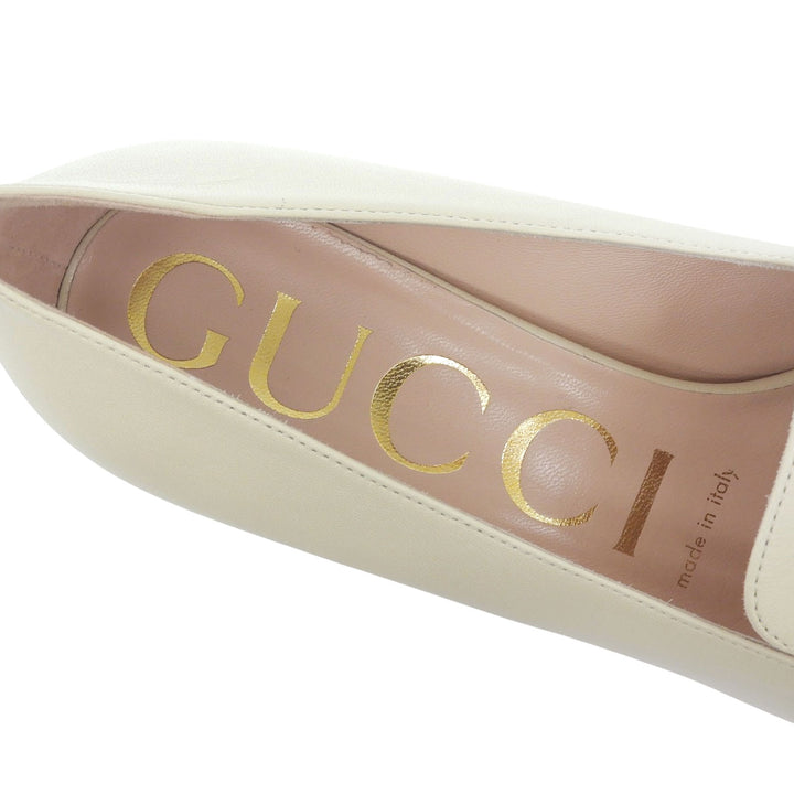 Excellent GUCCI pumps Ivory leather Women 36 537539