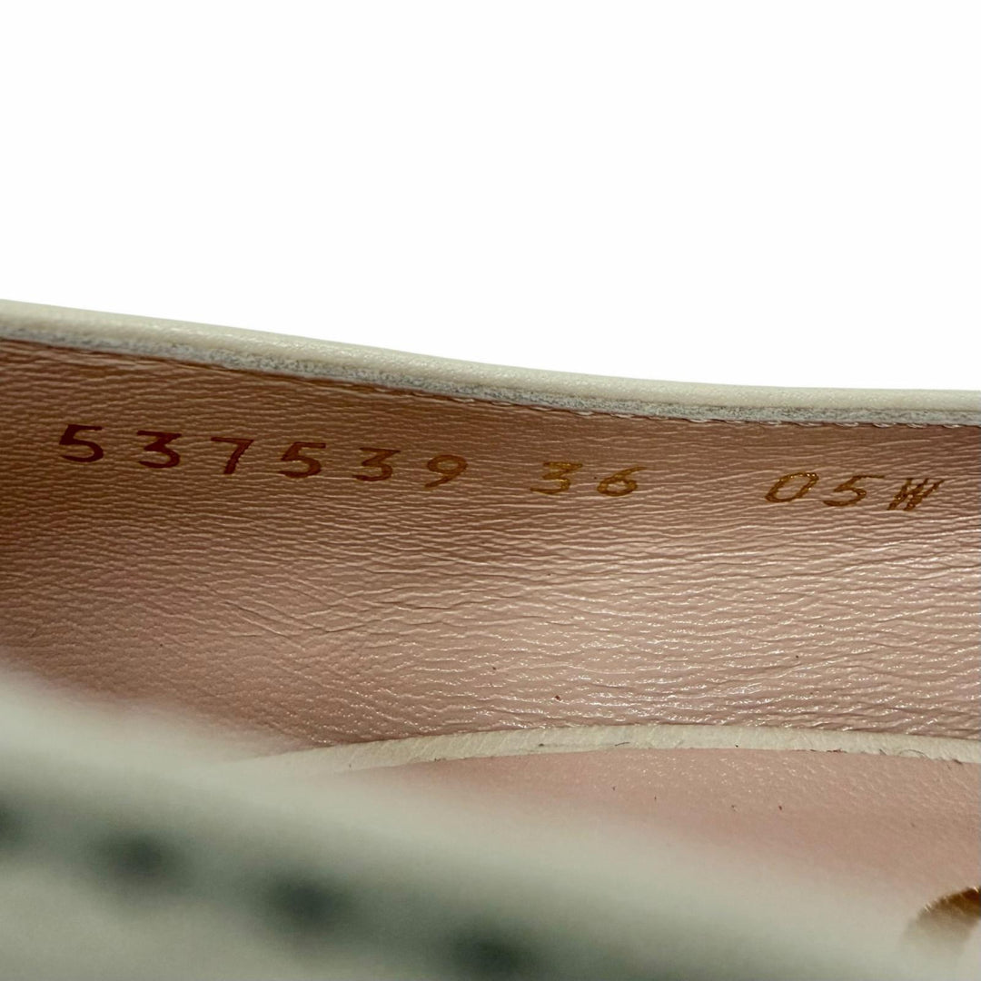 Excellent GUCCI pumps Ivory leather Women 36 537539