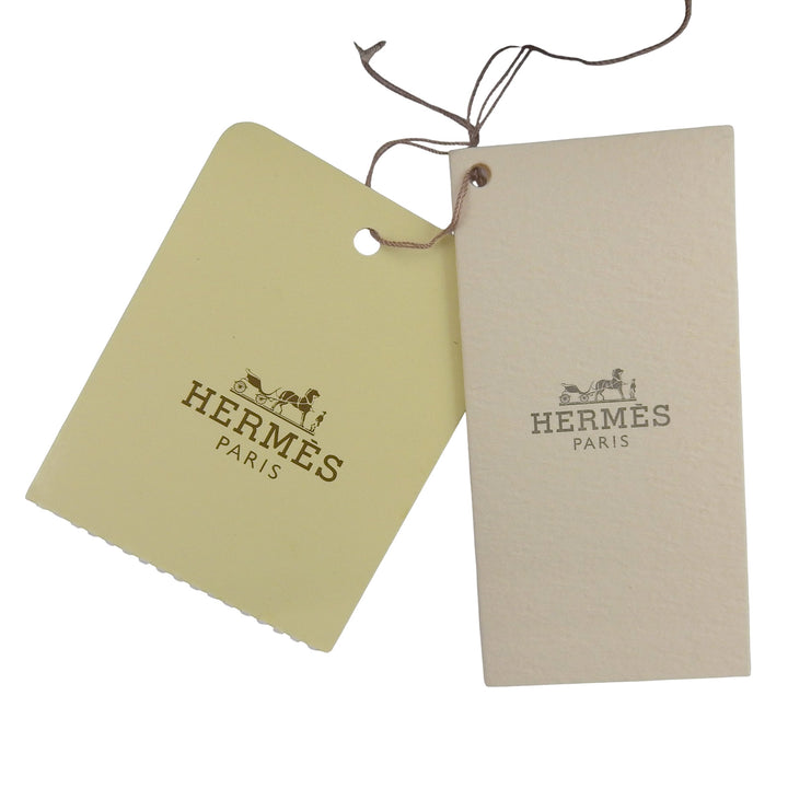 Pristine HERMES Scarf Recto Verso Logo embroidery Brown cashmere Women