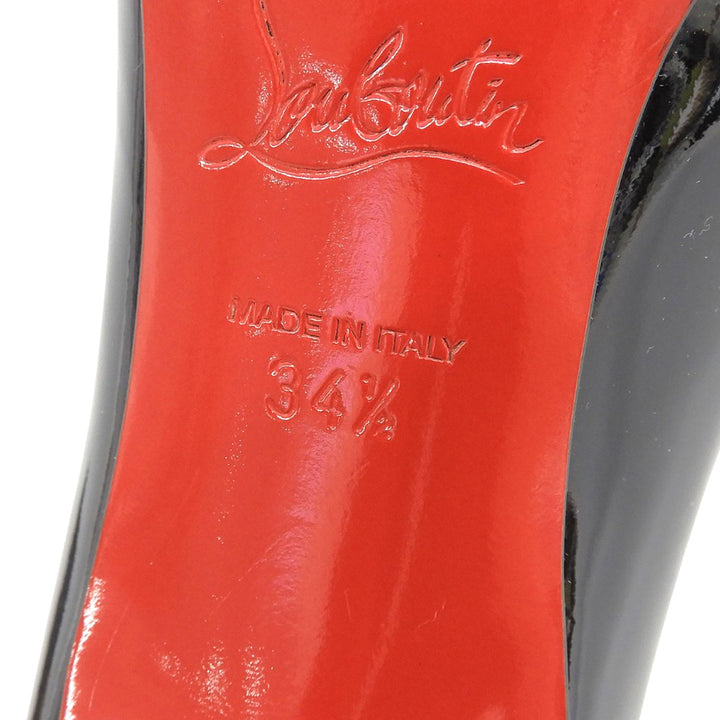 Excellent Christian Louboutin pumps Pointed toe black Patent leather Women 34.5