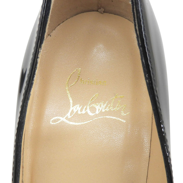 Excellent Christian Louboutin pumps Pointed toe black Patent leather Women 34.5