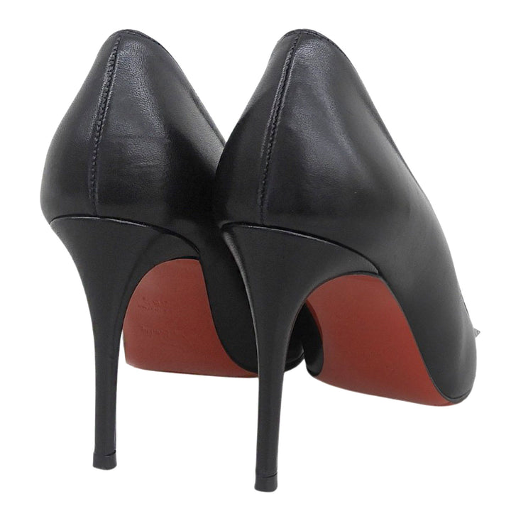 Great Christian Louboutin pumps SPIKY SHELL With studs black leather Women 36.5