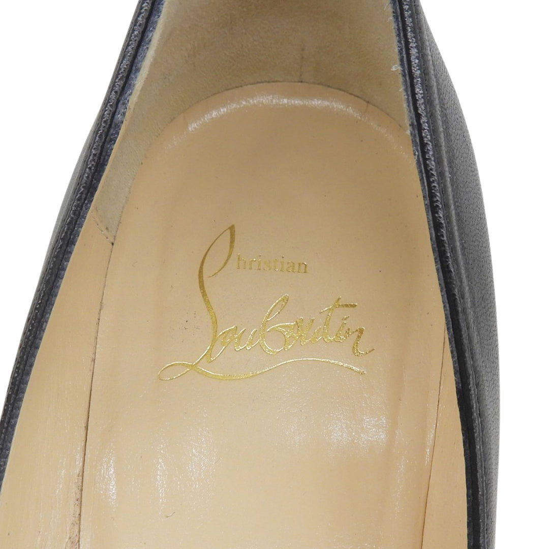 Great Christian Louboutin pumps SPIKY SHELL With studs black leather Women 36.5
