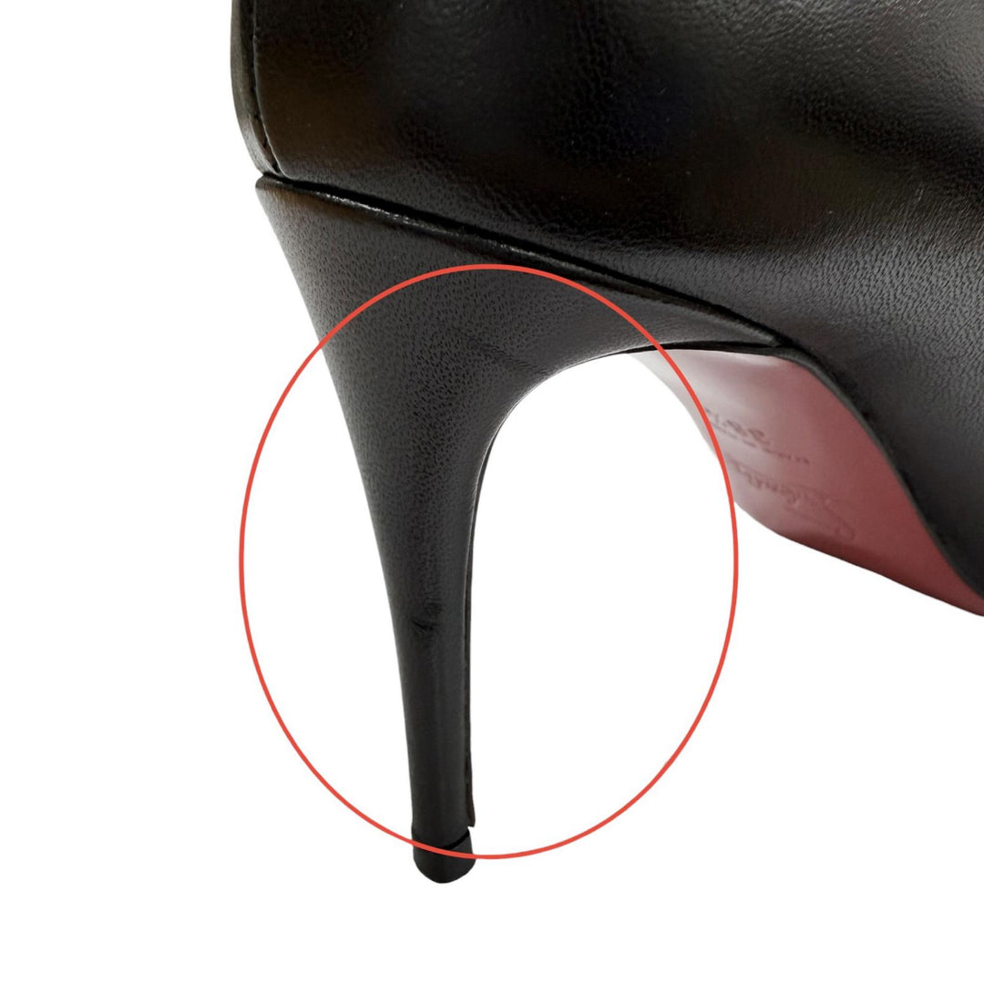 Great Christian Louboutin pumps SPIKY SHELL With studs black leather Women 36.5