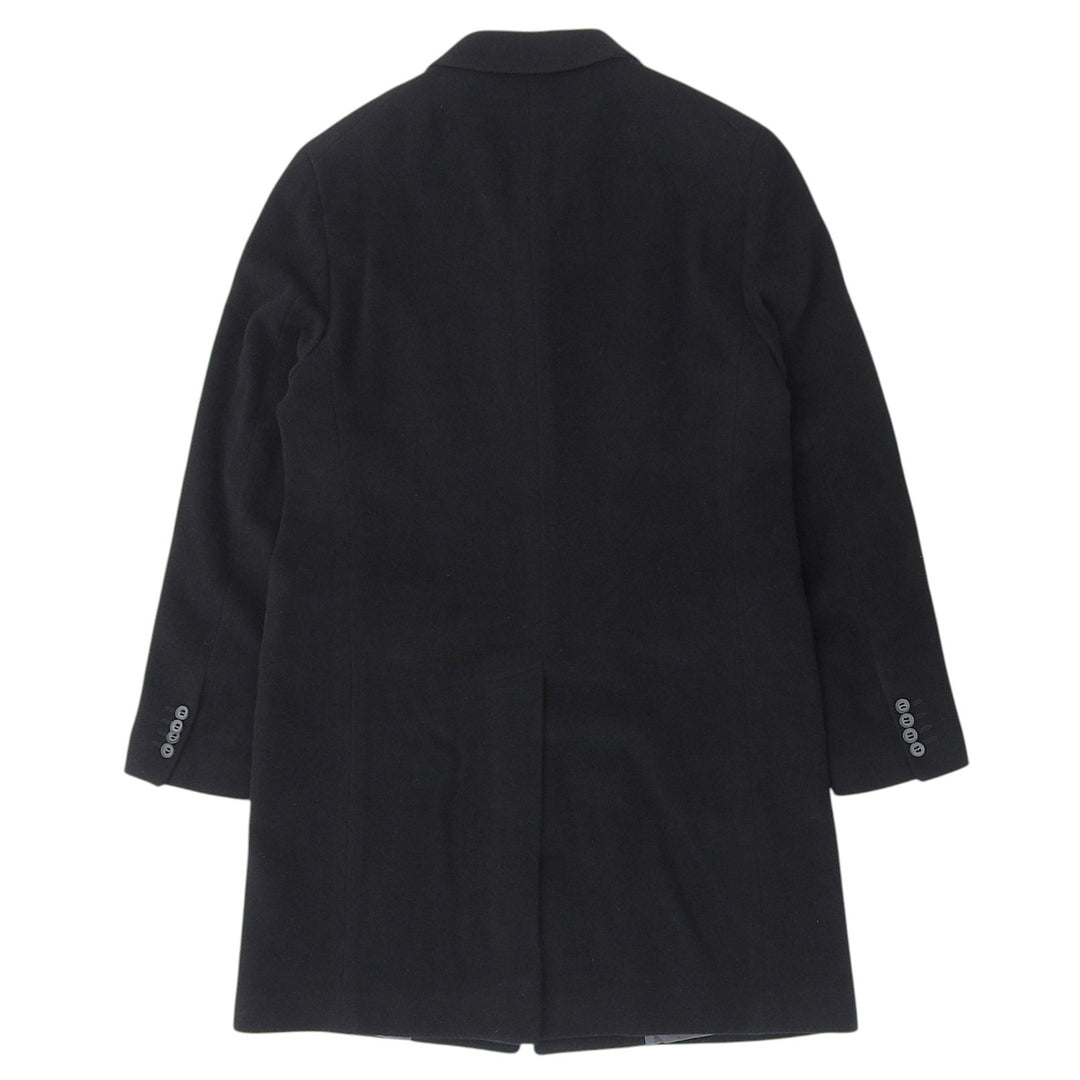 Excellent Hevo Chester coat Notched lapel single-breasted black wool mens 52