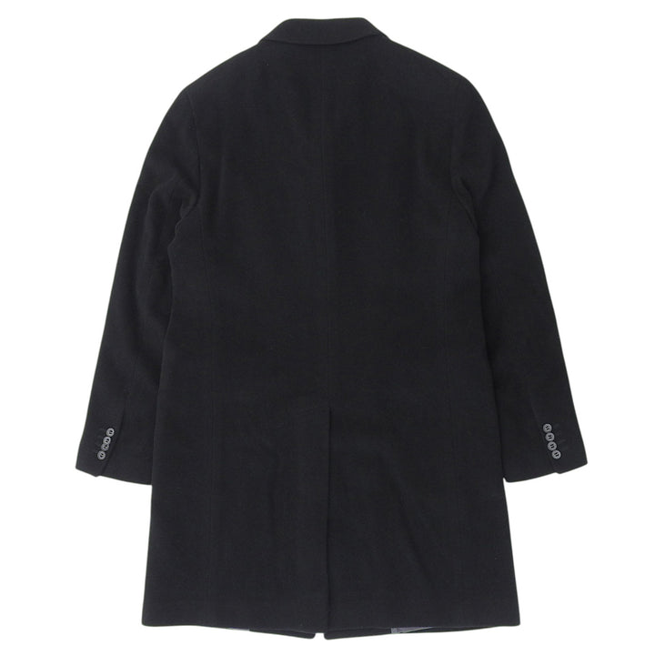 Excellent Hevo Chester coat Notched lapel single-breasted black wool mens 52