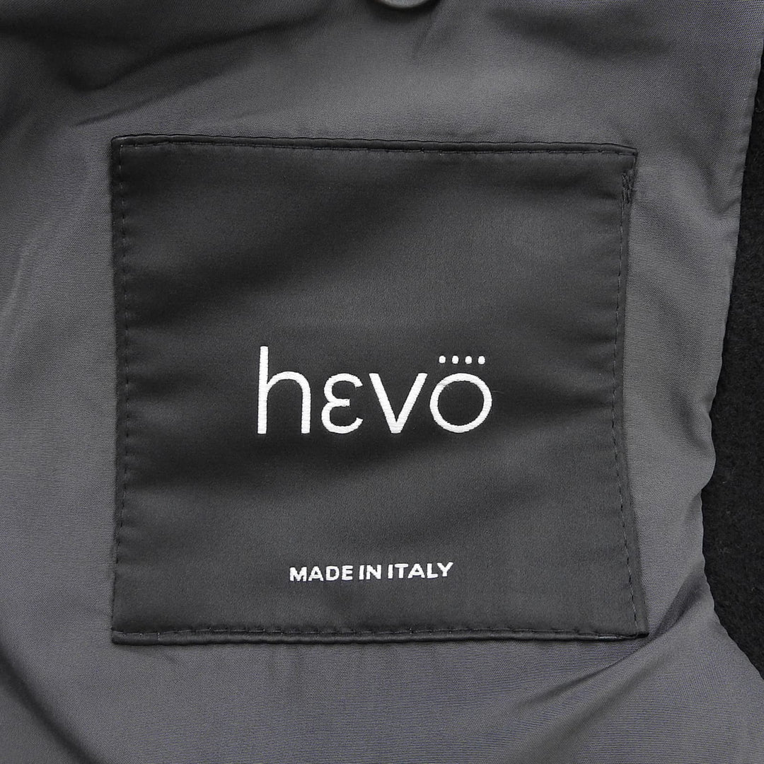 Excellent Hevo Chester coat Notched lapel single-breasted black wool mens 52