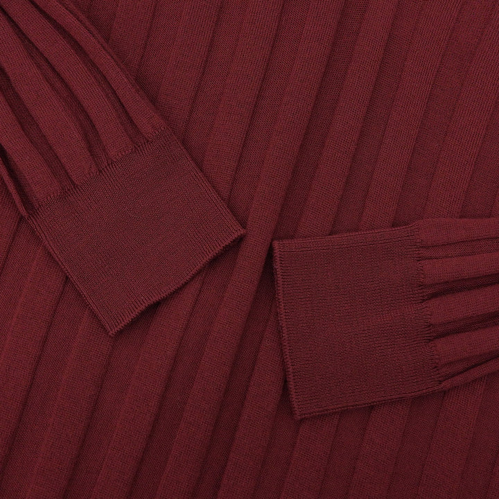 Pristine Plan C knit V neck Bordeaux wool Women 36 MVCMA03K00FW003