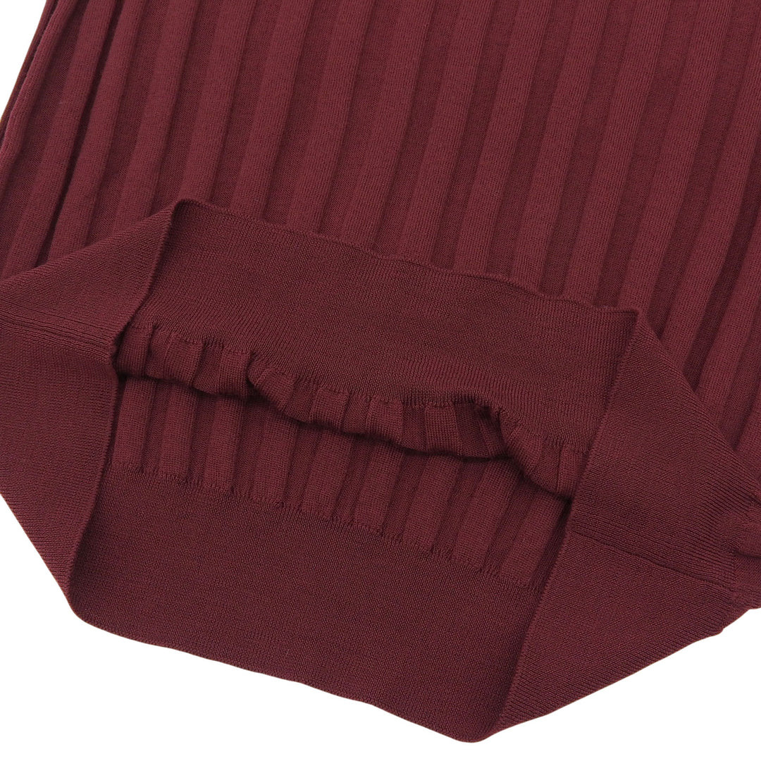 Pristine Plan C knit V neck Bordeaux wool Women 36 MVCMA03K00FW003