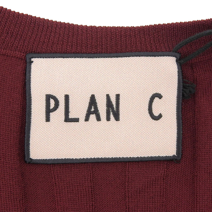 Pristine Plan C knit V neck Bordeaux wool Women 36 MVCMA03K00FW003