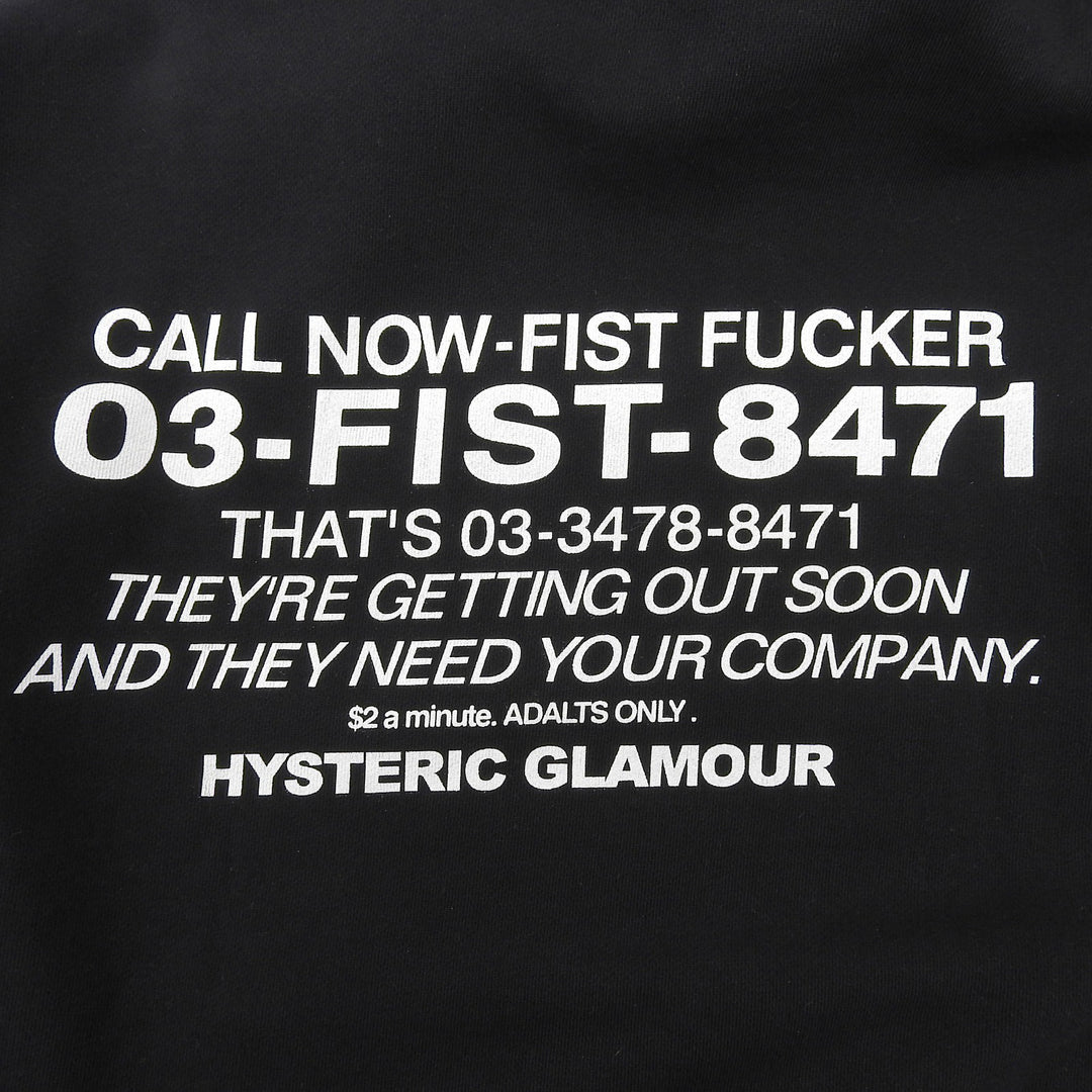 Excellent Richardson HYSTERIC GLAMOUR hoodie pullover black cotton mens S