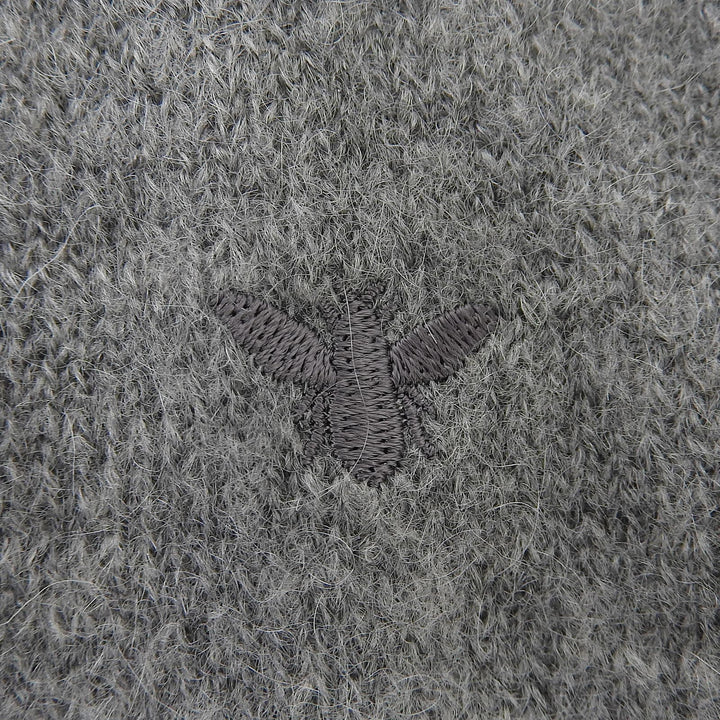 Excellent MADISONBLUE knit Striped crew neck long sleeves gray mohair MB231-8005