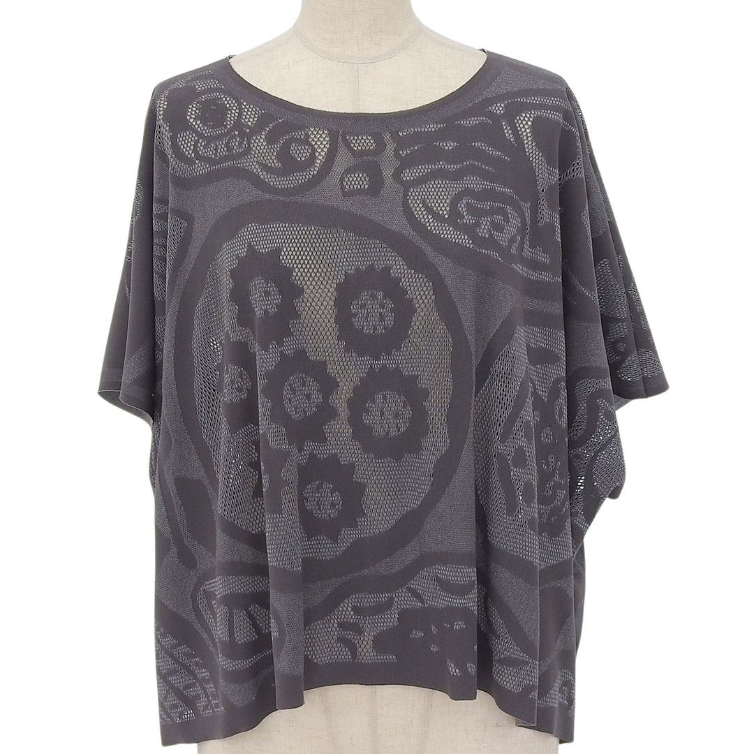 Excellent PLEATS PLEASE T-shirt A-POC Short Sleeve gray Nylon Women PP41KK921