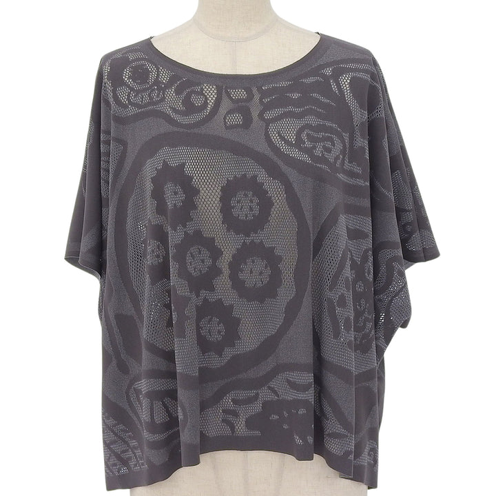 Excellent PLEATS PLEASE T-shirt A-POC Short Sleeve gray Nylon Women PP41KK921