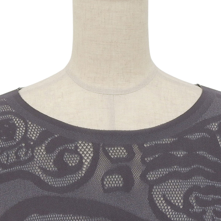 Excellent PLEATS PLEASE T-shirt A-POC Short Sleeve gray Nylon Women PP41KK921
