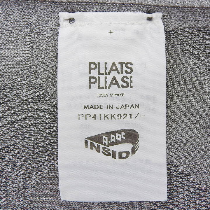 Excellent PLEATS PLEASE T-shirt A-POC Short Sleeve gray Nylon Women PP41KK921