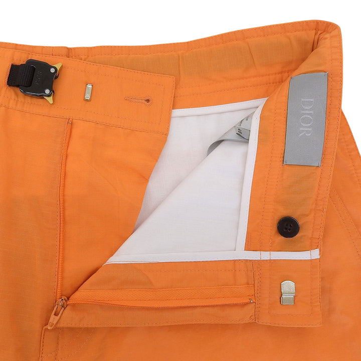 Excellent DIOR Shorts Logo patch belt design shorts Orange mens 48 293C179A4717