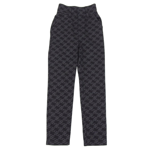 Excellent FENDI Denim pants FF Calligraphy black cotton Women 36 FLP631