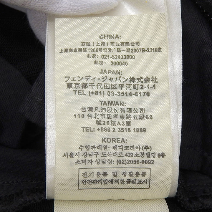 Excellent FENDI Denim pants FF Calligraphy black cotton Women 36 FLP631