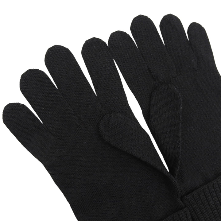 Excellent LOUIS VUITTON gloves Gompty Damier LV logo knit gloves wool mens