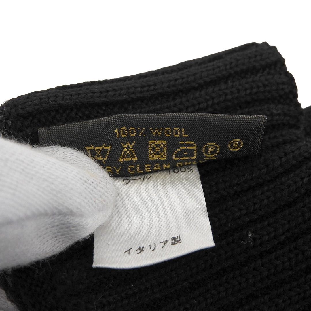 Excellent LOUIS VUITTON gloves Gompty Damier LV logo knit gloves wool mens