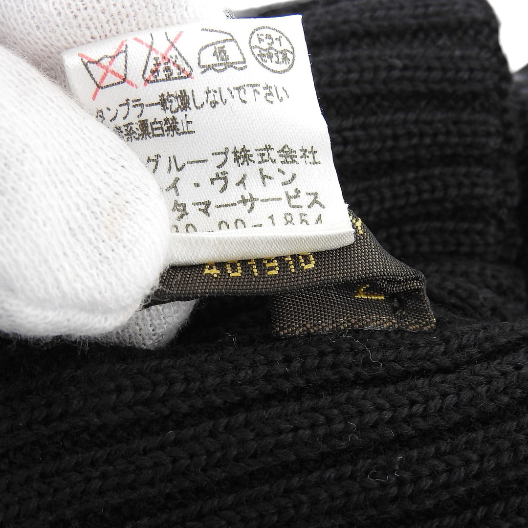 Excellent LOUIS VUITTON gloves Gompty Damier LV logo knit gloves wool mens