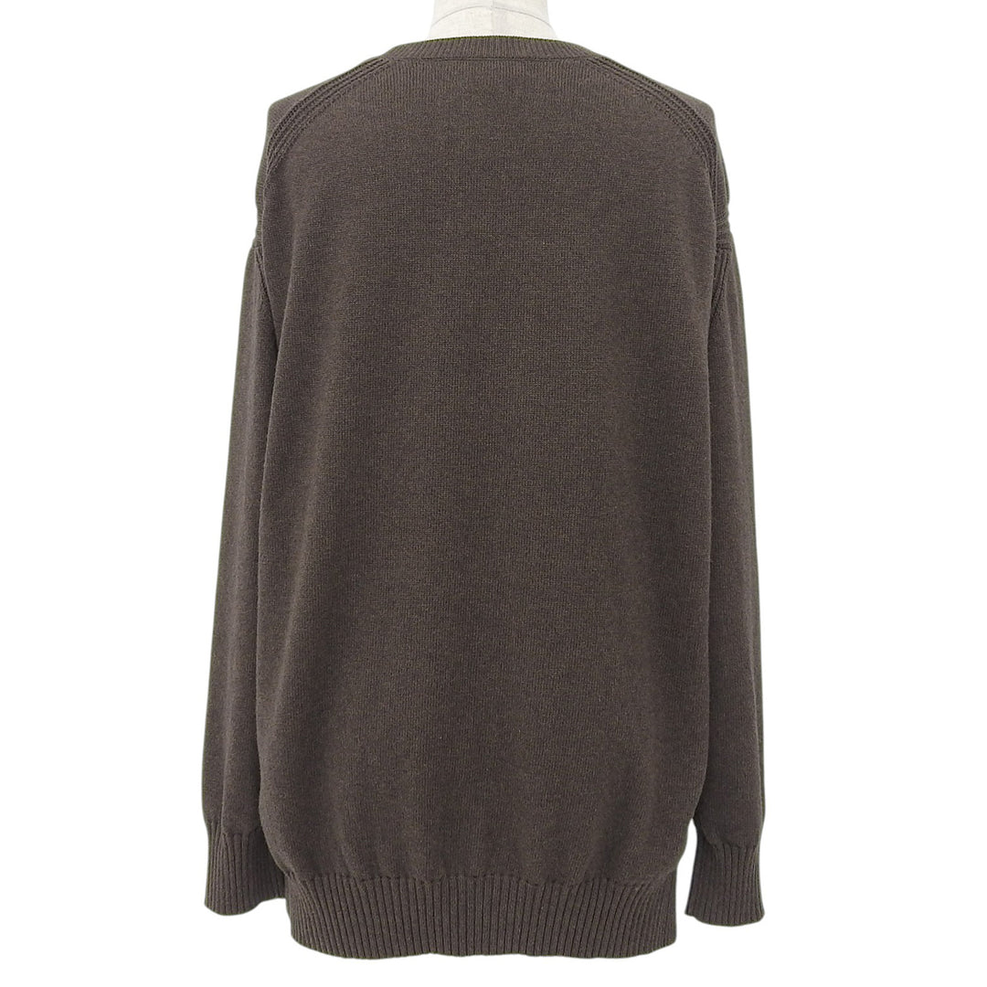 Excellent DRAWER knit crew neck low gauge Brown cotton Women 1 6513－000001