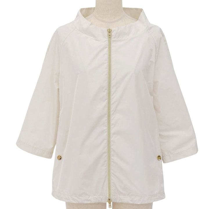 Excellent Herno Nylon jacket Ivory polyester Women 44 GI0130D