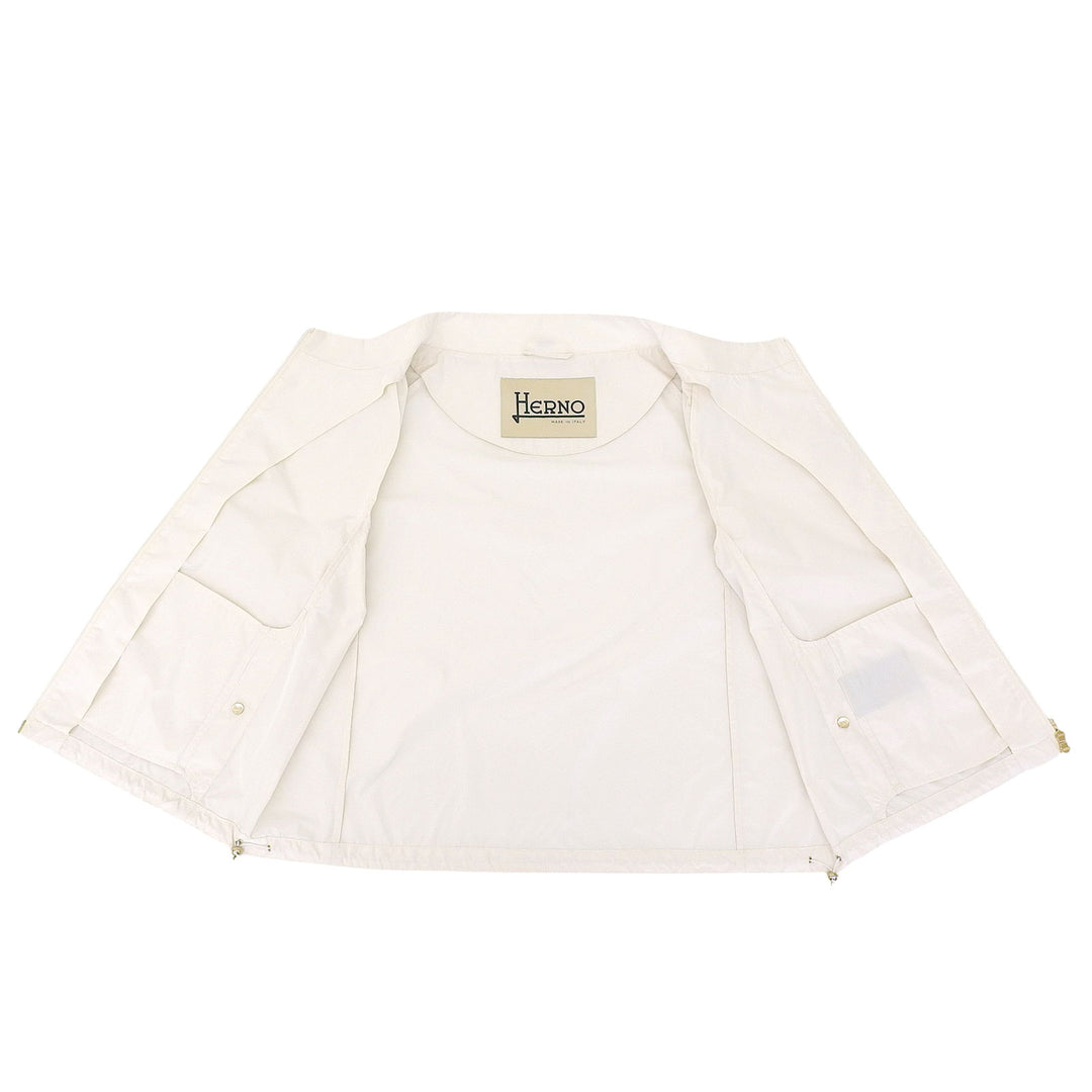 Excellent Herno Nylon jacket Ivory polyester Women 44 GI0130D