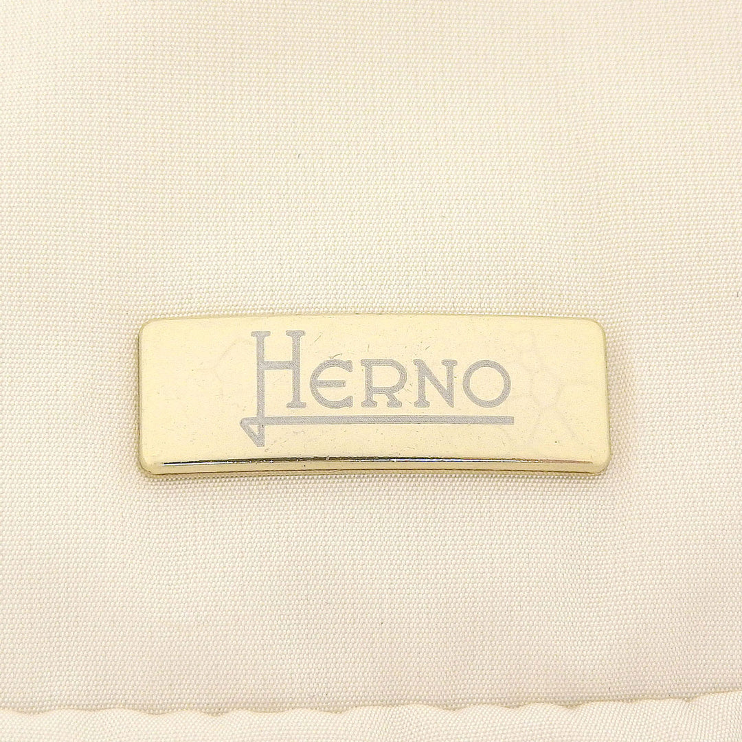 Excellent Herno Nylon jacket Ivory polyester Women 44 GI0130D