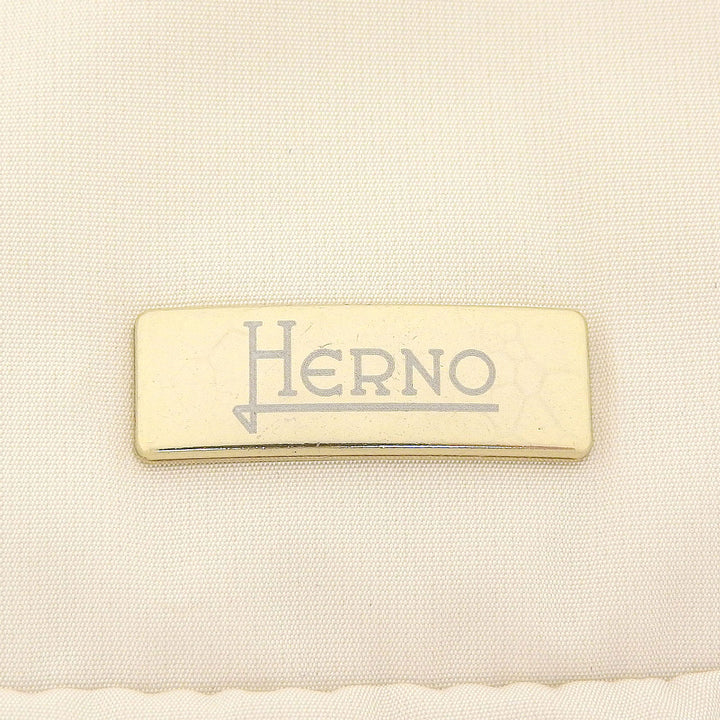 Excellent Herno Nylon jacket Ivory polyester Women 44 GI0130D