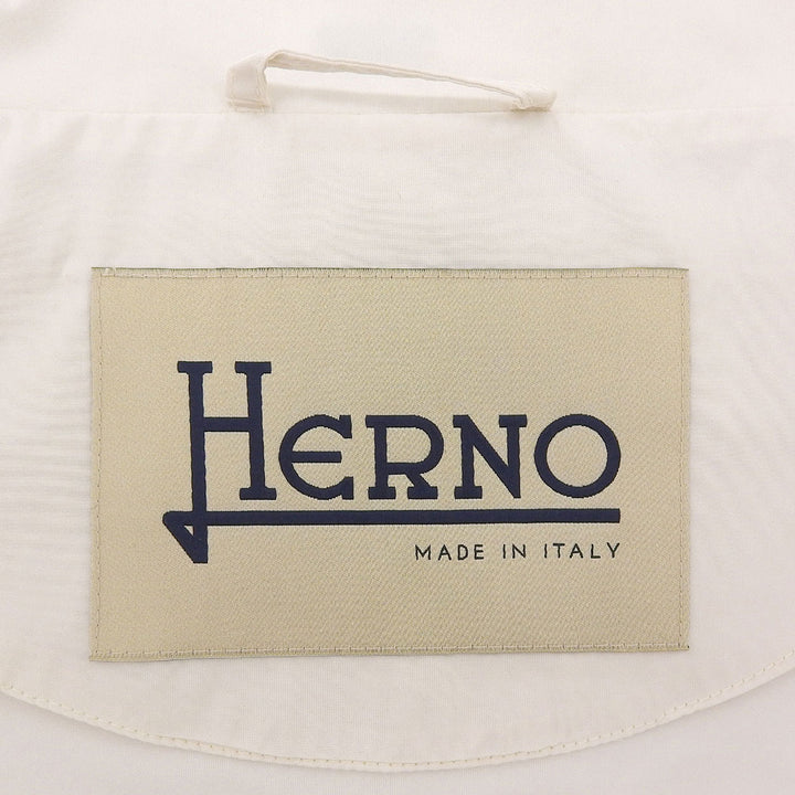 Excellent Herno Nylon jacket Ivory polyester Women 44 GI0130D