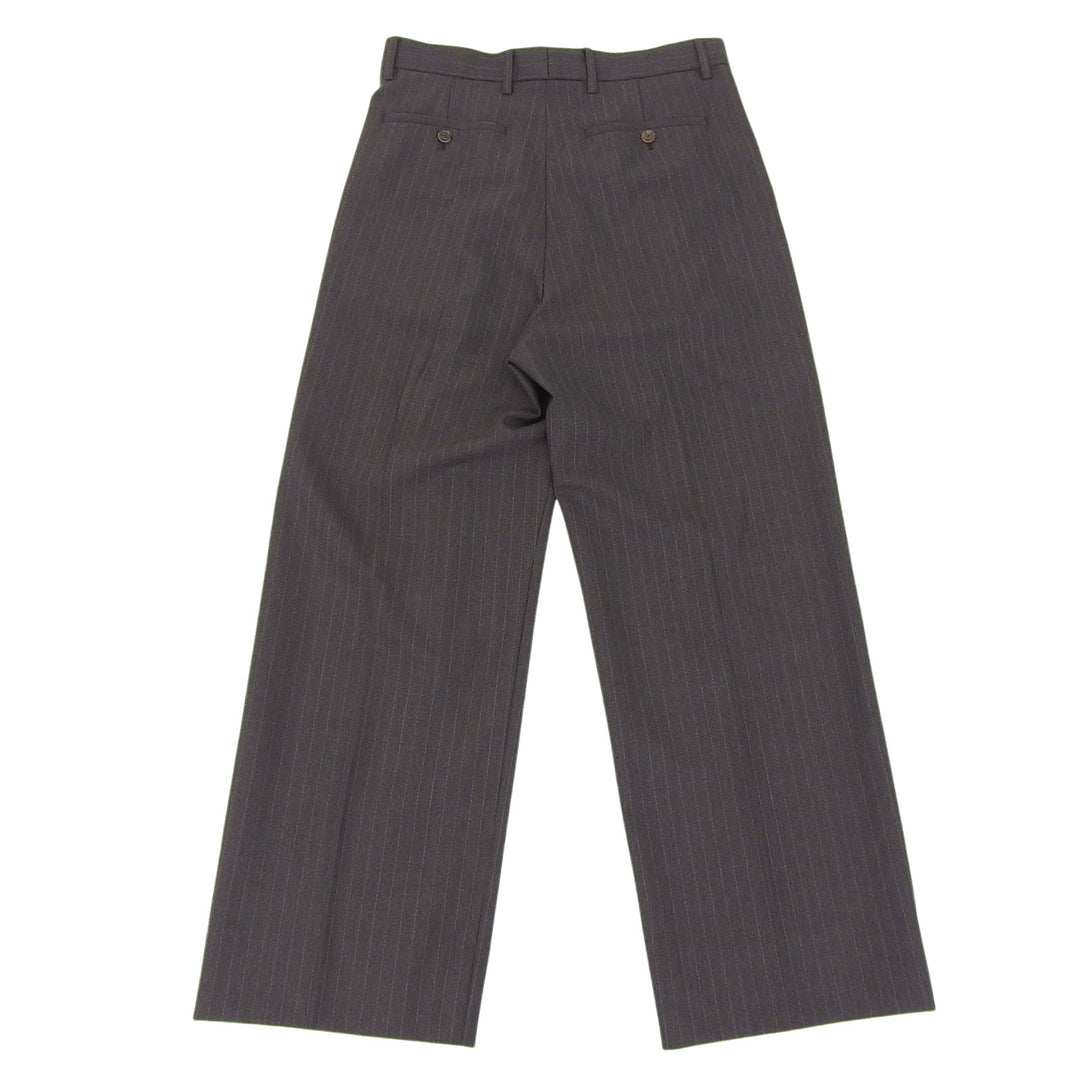 Pristine GUCCI slacks stripe Charcoal gray wool mens 46 675273