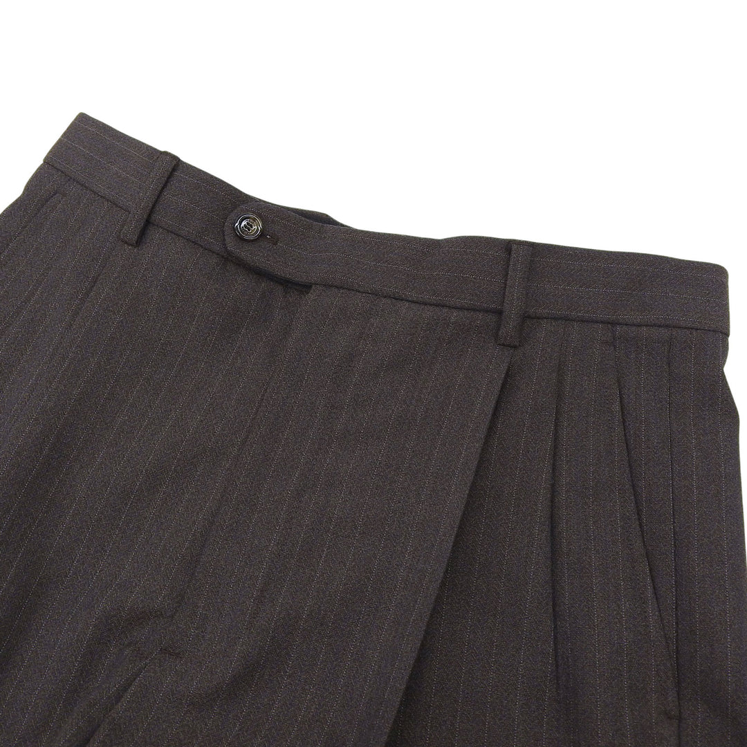 Pristine GUCCI slacks stripe Charcoal gray wool mens 46 675273