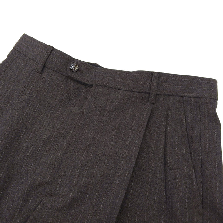 Pristine GUCCI slacks stripe Charcoal gray wool mens 46 675273